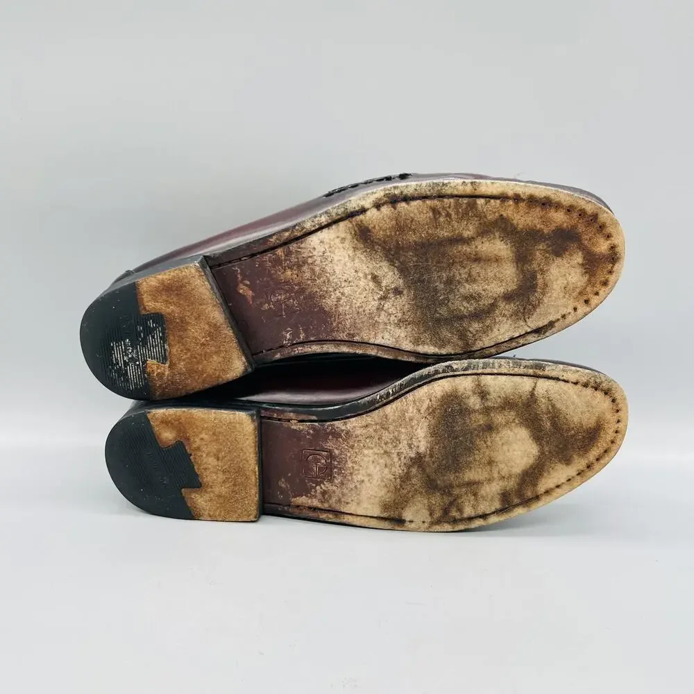 Cole Haan Shoes Mens 9.5 Brown Leather City Tassel Loafers Slip On Dress Classic